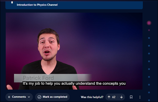 Screenshot of a video with embedded captions.