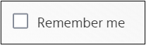 Input field for remember me checkbox