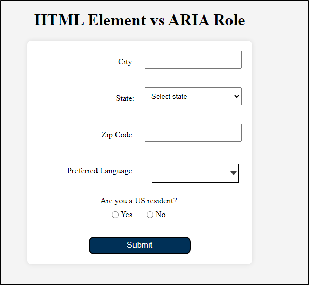 screenshot of a web form