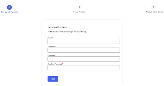 screenshot of form with breadcrumbs to orient the user