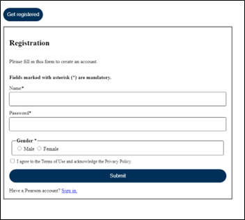 screenshot of a form where a screen reader would switch to form mode